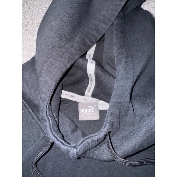 Puma Unisex Pullover Black Hoodie - Size Medium - Picture 3 of 9